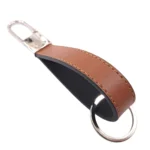 جاکلیدی چرمی مدل آرسا رنگ عسلی با چرم باریک با پس زمینه سفید