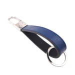 جاکلیدی چرمی مدل آرسا رنگ سرمه ای با چرم باریک با پس زمینه سفید