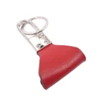 جاکلیدی چرمی مدل آرسا رنگ عسلی با چرم پهن با پس زمینه سفید