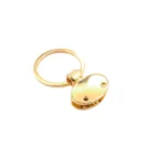 جزئیات سگک طلایی جاکلیدی چرمی مدل بیضی