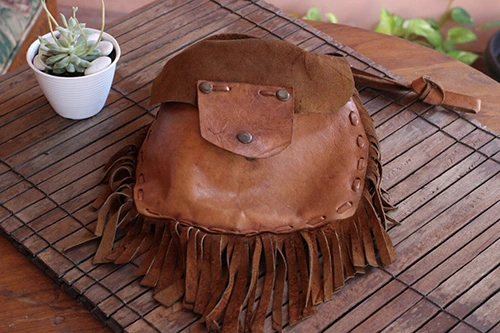 کوله‌پشتی چرمی دانشجویی دست‌ساز با طراحی وینتج و اصالت