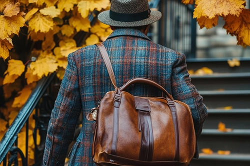 کیف دوشی چرمی دانشجویی چندمنظوره برای دانشگاه و کار