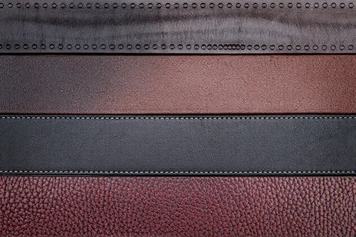 بافت و منافذ طبیعی چرم اصل در نمای نزدیک برای تشخیص کیفیت