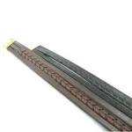 دستبند لبتا مدل هشتی در 2 رنگ مشکی و قهوه ای روی بکگراند رنگ سفد