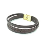 دستبند لبتا مدل هشتی رنگ قهوه ای روی بکگراند سفید