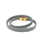 دستبند 2 دور لبتا با رنگ طوسی روی پس زمینه سف