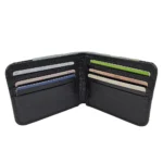 نما رو به رو کیف چرمی مردانه طرح لیزارد با کارت های بانکی