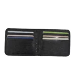 نما رو به رو کیف چرمی مردانه طرح لیزارد با کارت های بانکی