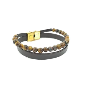 دستبند سنگ چشم ببر مدل ch05